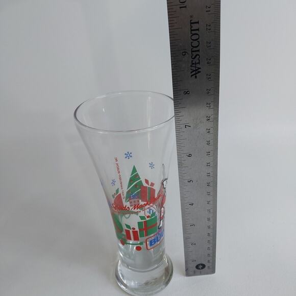 Vintage 1987 Bud Light Spuds MacKenzie CHRISTMAS UGLY SWEATER Pilsner Beer Glass - Picture 5 of 5